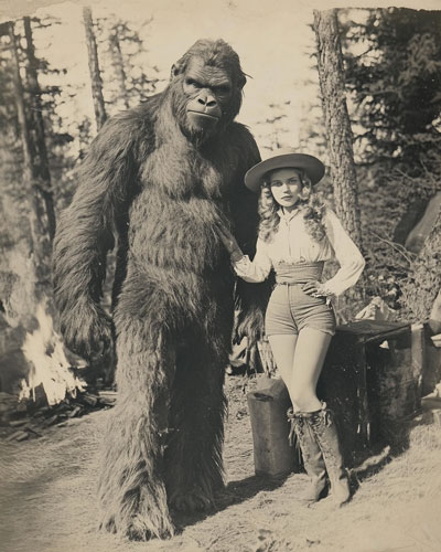 Bigfoot with Cowgirl