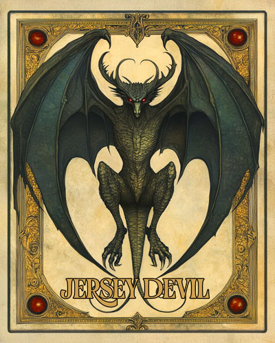 Jersey Devil – Mythical Beasts Wall Art Prints – 8″x10″ Art